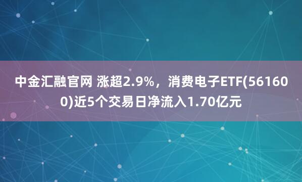 中金汇融官网 涨超2.9%，消费电子ETF(561600)近5个交易日净流入1.70亿元